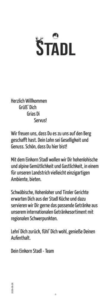 Getränke Einkorn Restaurant - Hostel – Seite 2 von 12