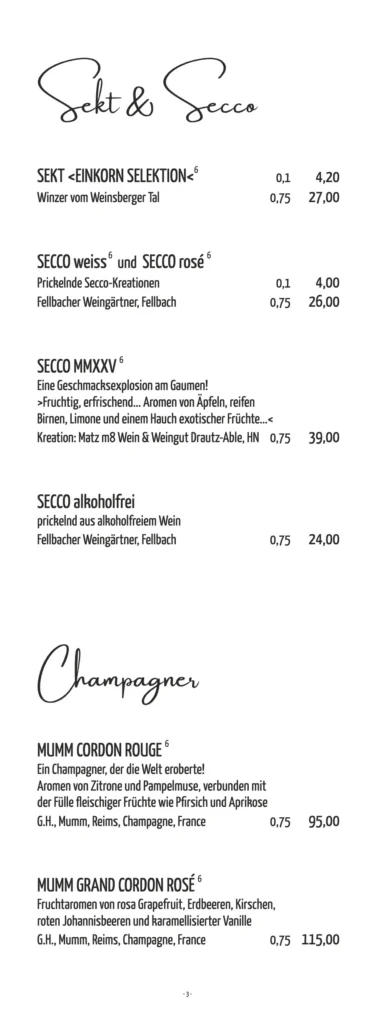 Getränke Einkorn Restaurant - Hostel – Seite 3 von 12