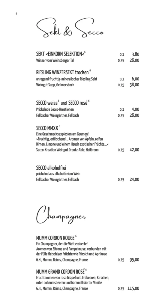Speisekarte Einkorn Restaurant - Hostel – Seite 10 von 18