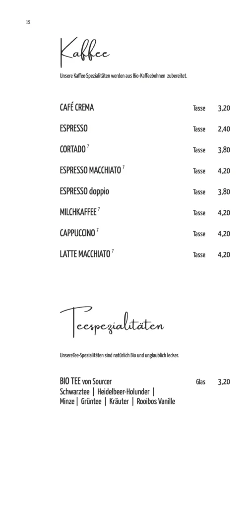 Speisekarte Einkorn Restaurant - Hostel – Seite 16 von 18