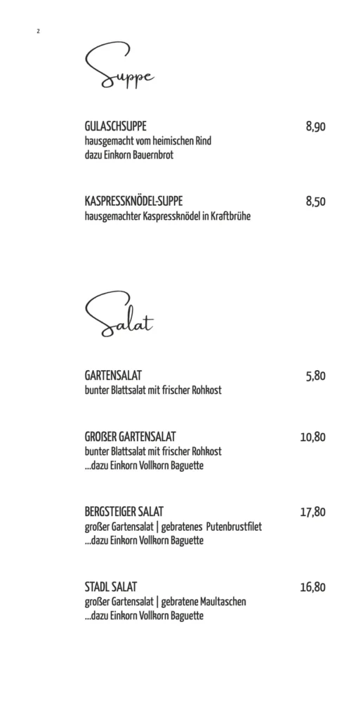 Speisekarte Einkorn Restaurant - Hostel – Seite 3 von 18