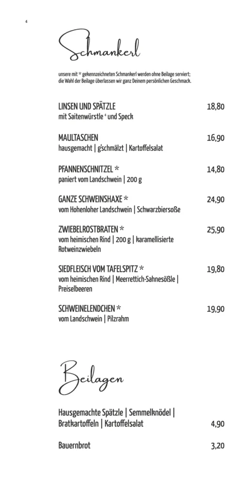 Speisekarte Einkorn Restaurant - Hostel – Seite 5 von 18