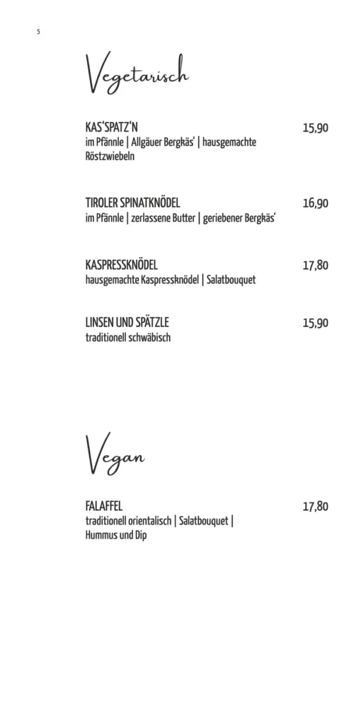 Speisekarte Einkorn Restaurant - Hostel – Seite 6 von 18