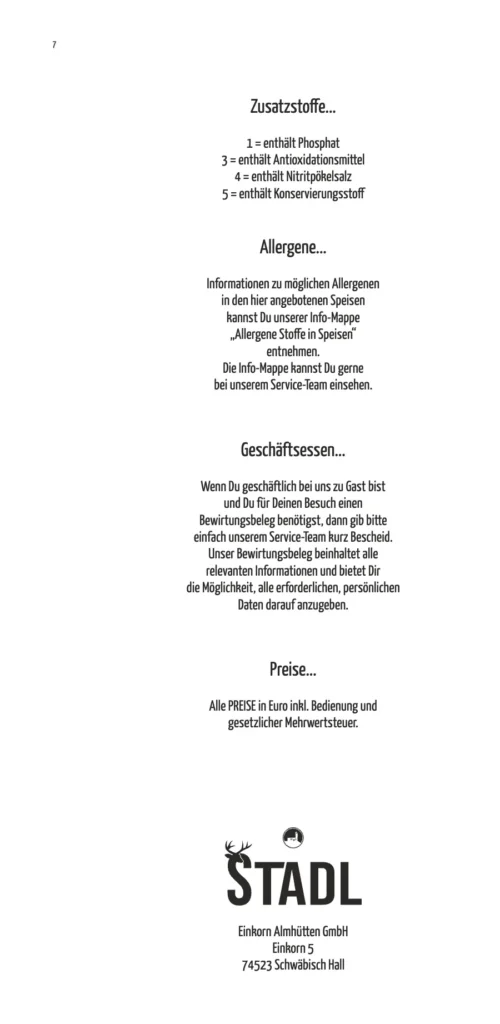 Speisekarte Einkorn Restaurant - Hostel – Seite 8 von 18